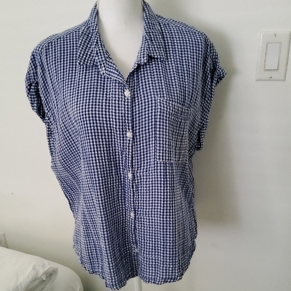 Old Navy Tops - Old Navy Blue Gingham Shirt